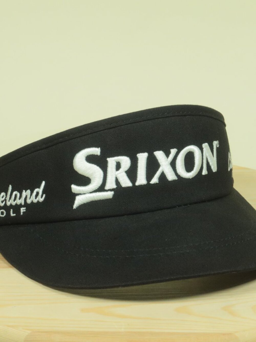 Srixon High Profile Cleveland Golf Visor Hat Cap Black Adjustable Embroidered